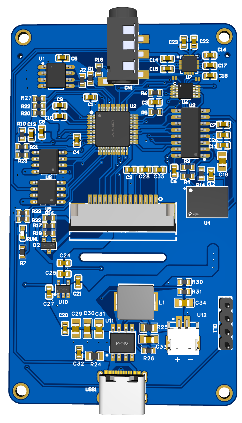 Blue PCB design sample
